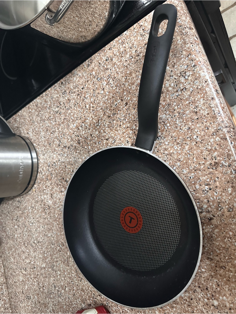 T-fal Nonstick Frying Pan in Black with Red Heat Indicator